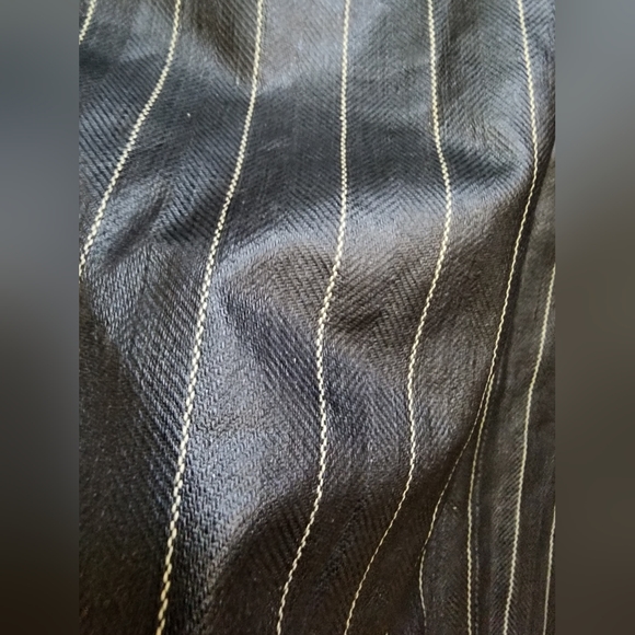 RARE! NWT Tommy Hilfiger x Zendaya Pinstripe Coated Denim Long Trench Coat Sz 8 - Picture 16 of 16